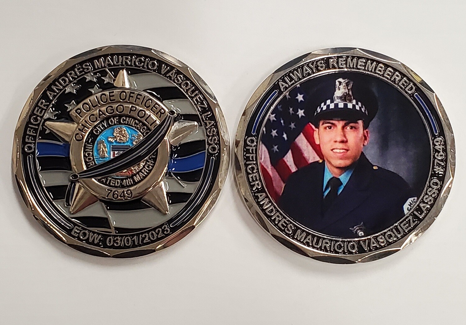 ANDRES VASQUES LASSO CHALLENGE COIN