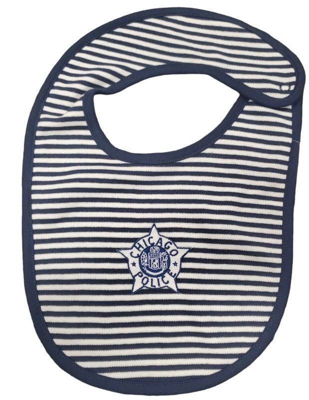 BLUE/WHITE BABY BOY BIB