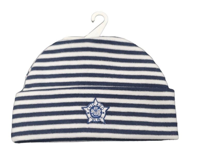 BLUE/WHITE BABY BOY HAT