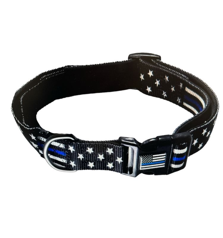 THIN BLUE LINE DOG COLLAR