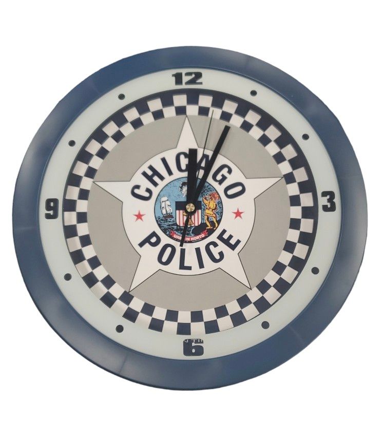 CPD Star With Checkerboard Wall Clock