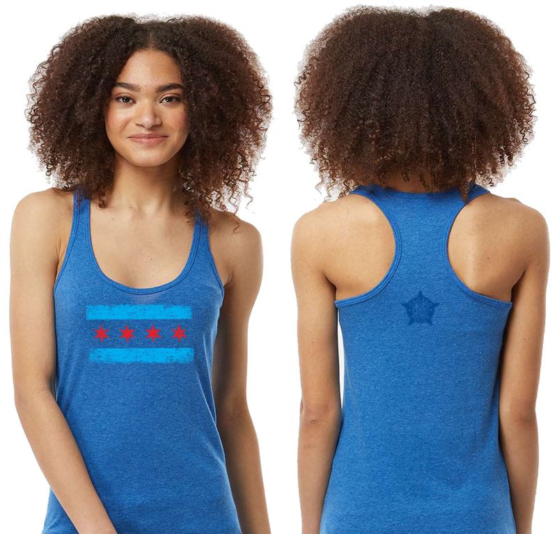 Chicago Flag Women&#39;s Racerback Tank Top