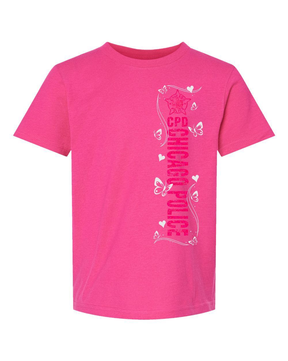 Youth Hot Pink Vertical Tee