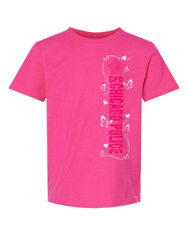 Youth Hot Pink Vertical Tee