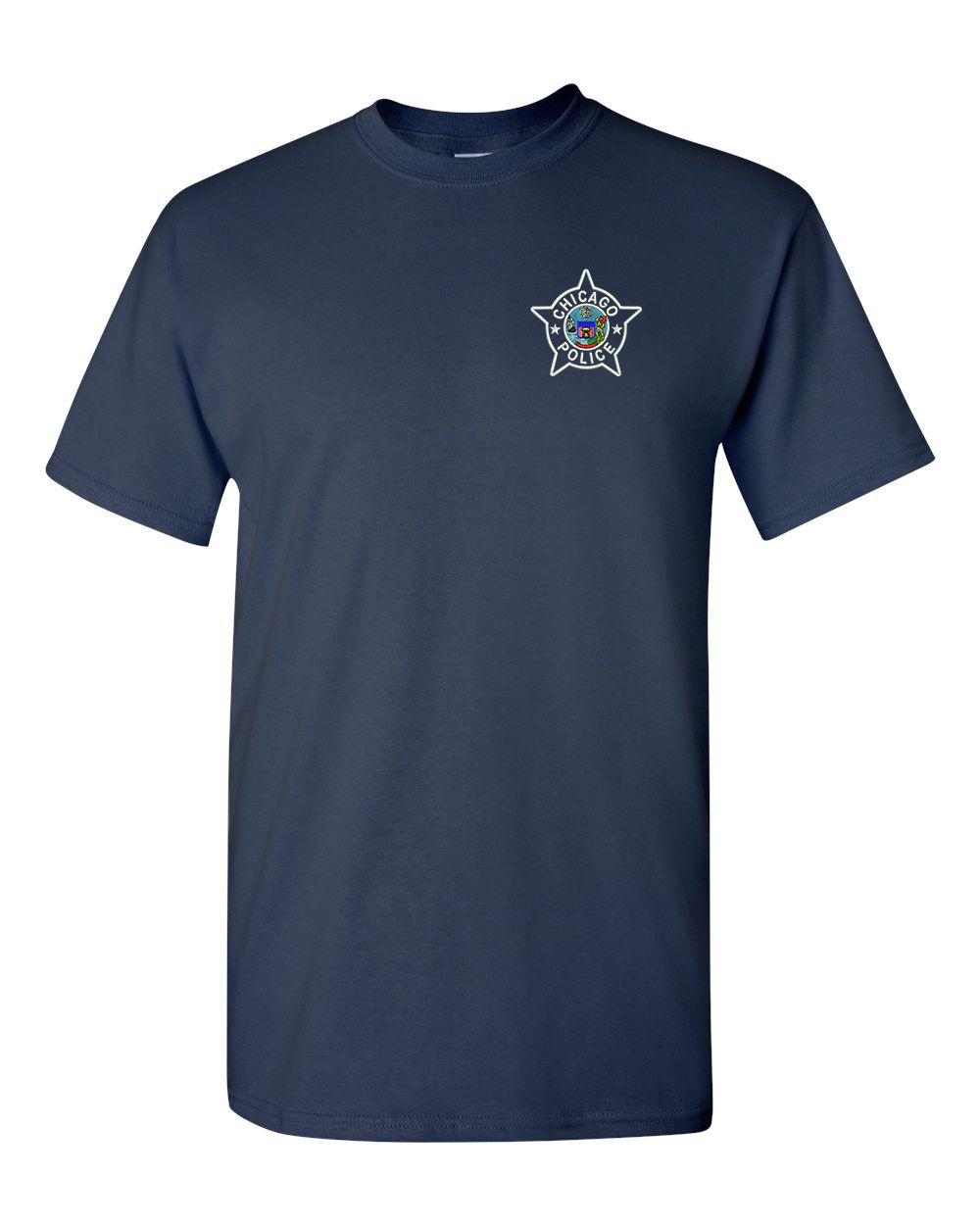 NAVY EMBROIDERED WHITE STAR TEE, Size: Small