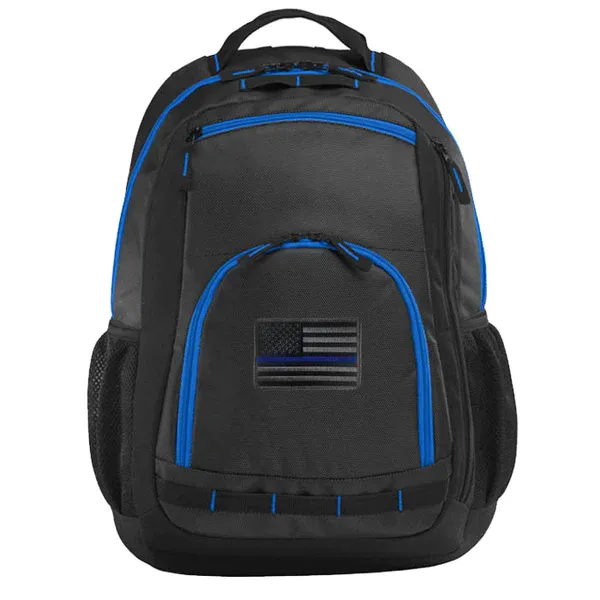 THIN BLUE LINE FLAG LAPTOP BACKPACK
