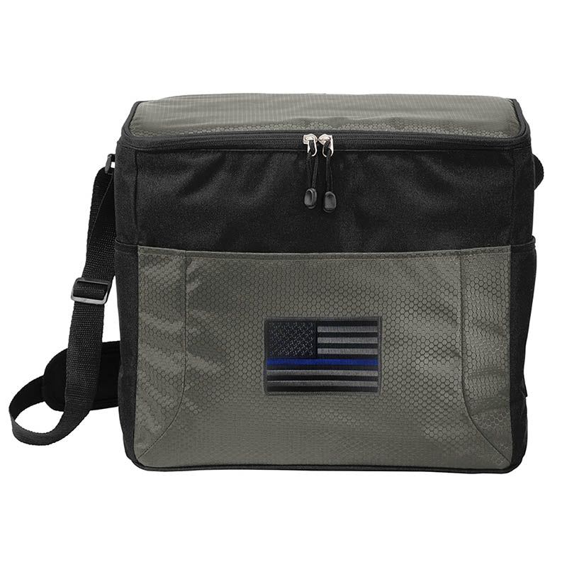 INSULATED COOLER BAG WITH THIN BLUE LINE FLAG