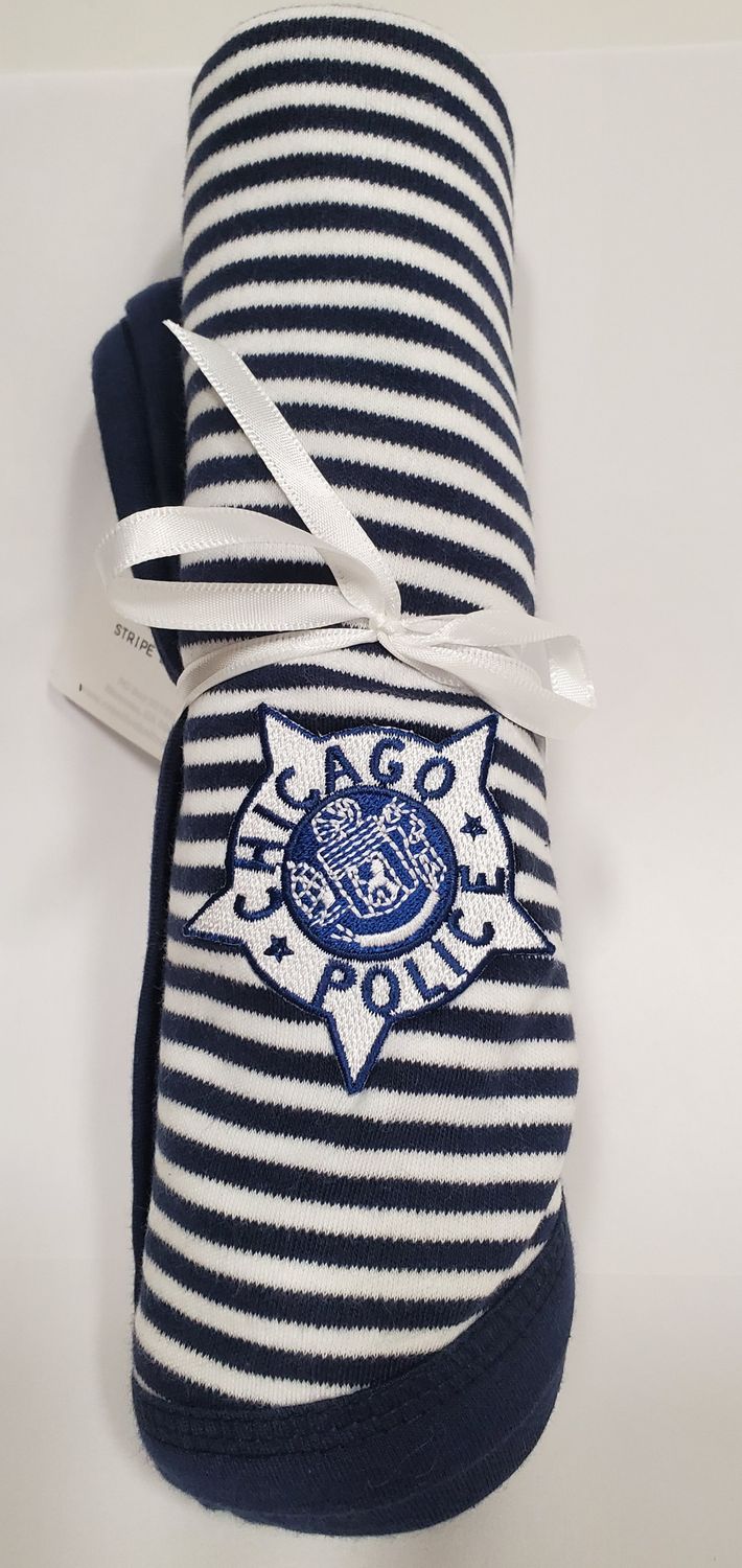 Navy and White Baby Blanket
