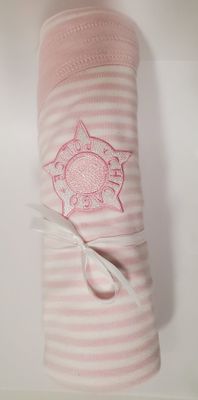 Pink and White Baby  Blanket