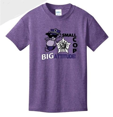 Youth Small Cop Purple Tee