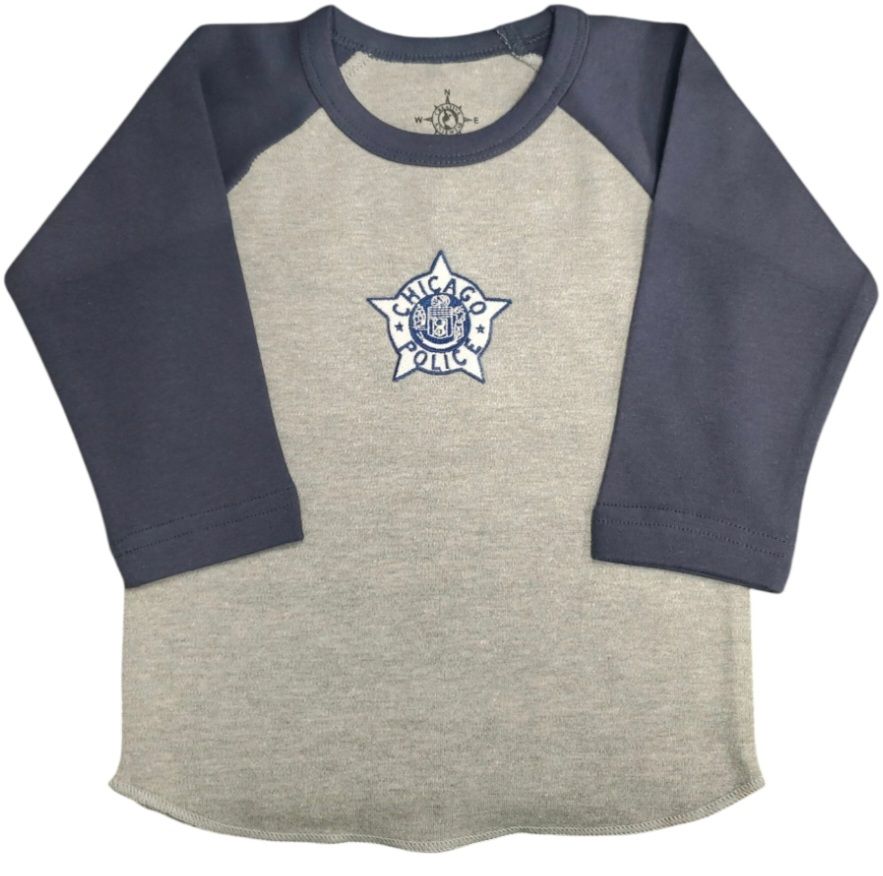 Navy/Grey Baby Baseball Tee