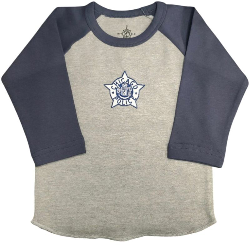 Navy/Grey Baby Baseball Tee