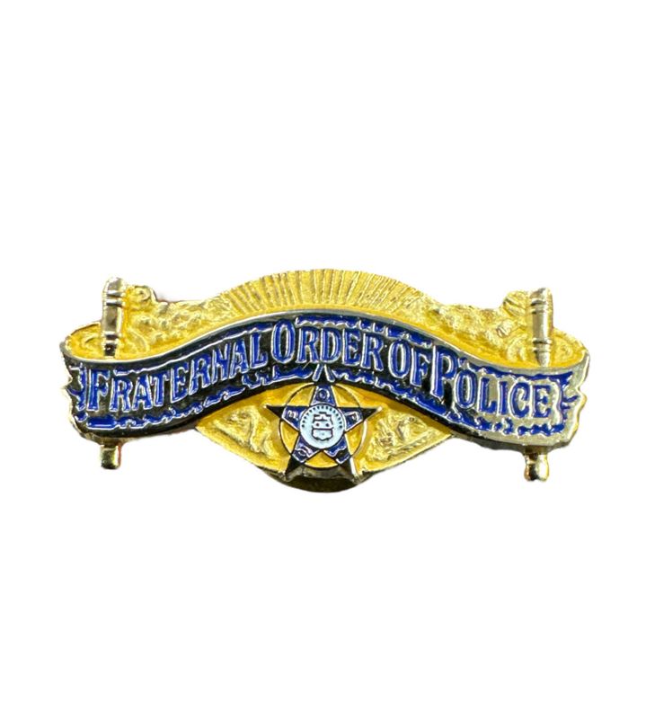 FRATERNAL ORDER OF POLICE SCROLL LAPEL PIN