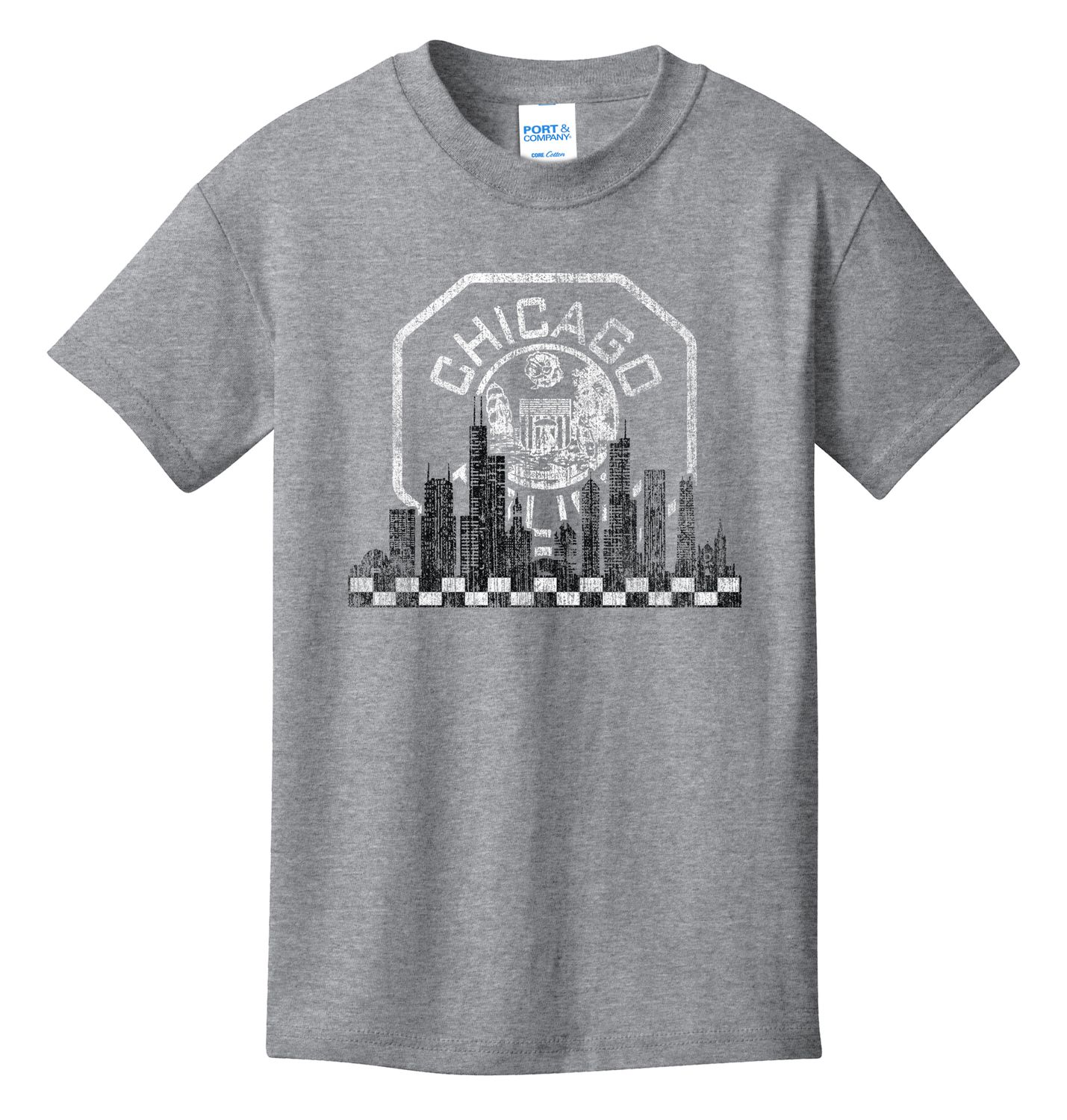 Youth Grey Sky Line Tee