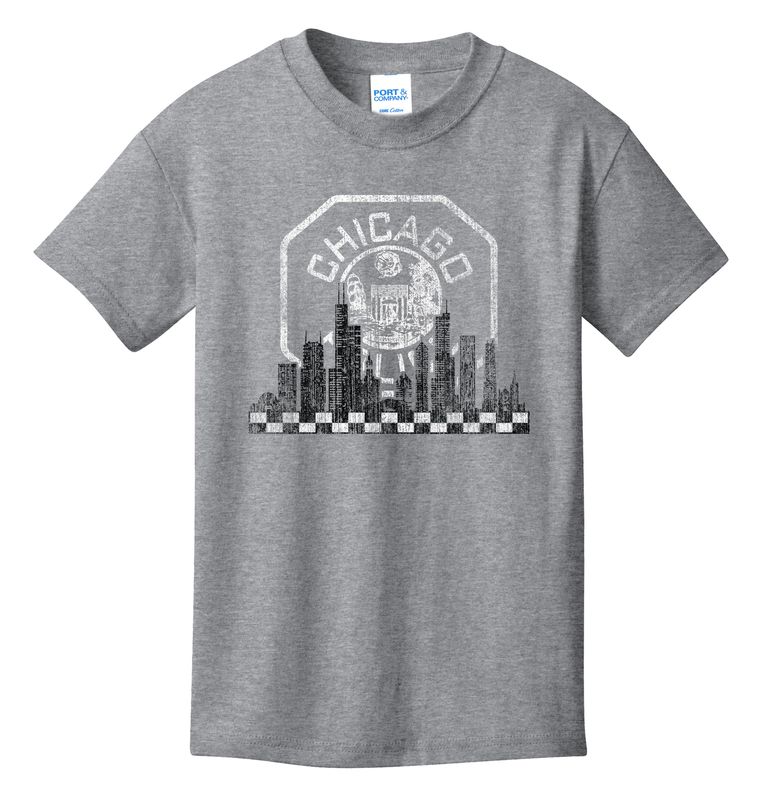 Youth Grey Sky Line Tee