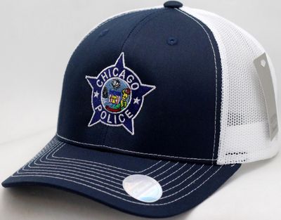 Navy Snapback / white trucker mesh cap