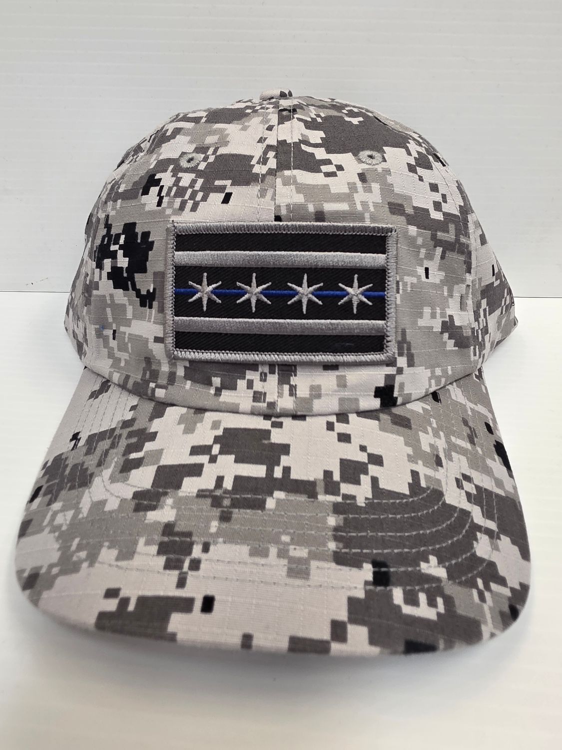 Chicago Blue Line Flag Grey Camo CPD Cap