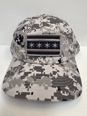 Chicago Blue Line Flag Grey Camo CPD Cap