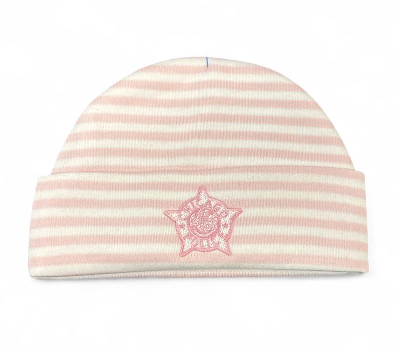 PINK/WHITE BABY BOY HAT