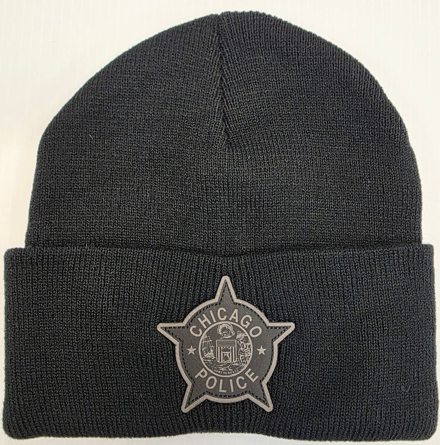 Black Cuffed Knit with Black CPD Patch