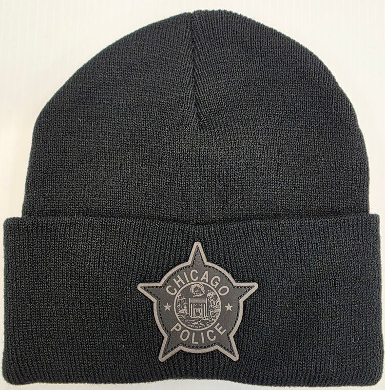 Black Cuffed Knit with Black CPD Patch