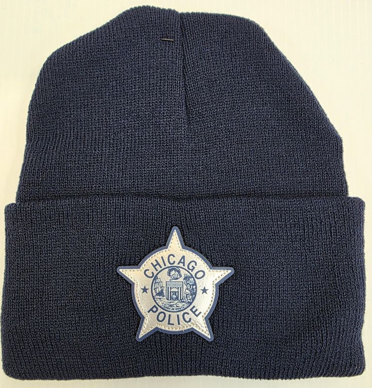Navy Cuffed Knit with Silver CPD Patch