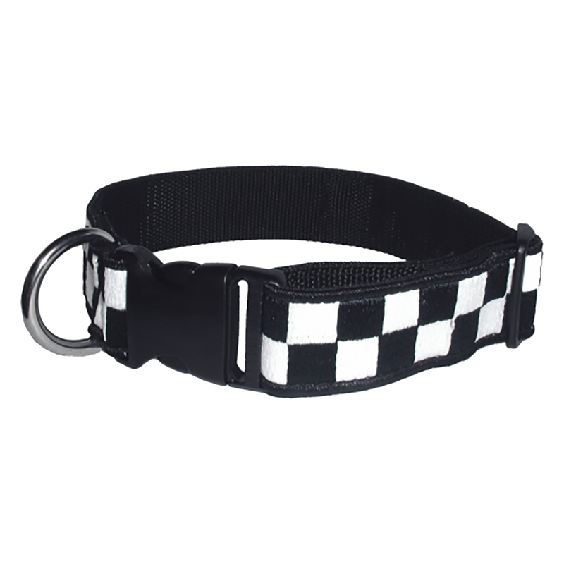 NAVY AND WHITE DOG COLLAR