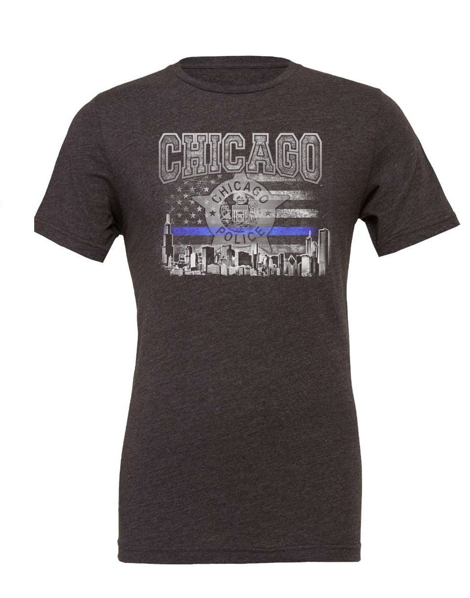 Chicago Skyline  Blue Line Tee