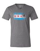 Ladies City Flag V-Neck Tee, Size: Small