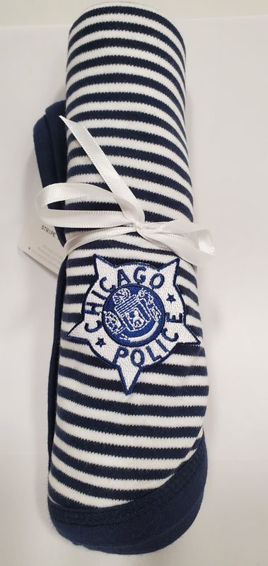 Navy and White Baby Blanket