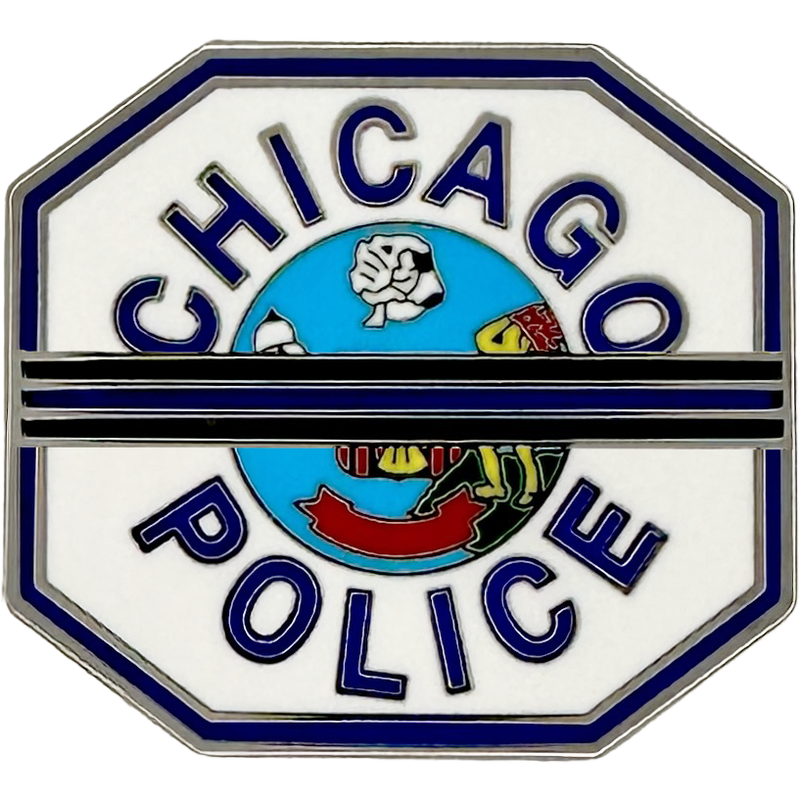 CPD PATCH WITH MOURNING BAND LAPEL PIN