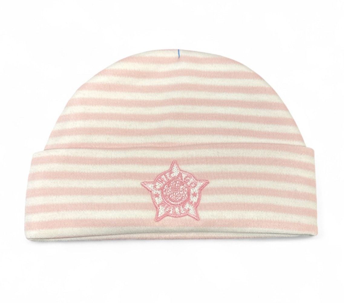 PINK/WHITE BABY HAT
