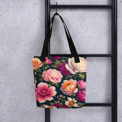 Floral 3D III Graphic - Tote Bag