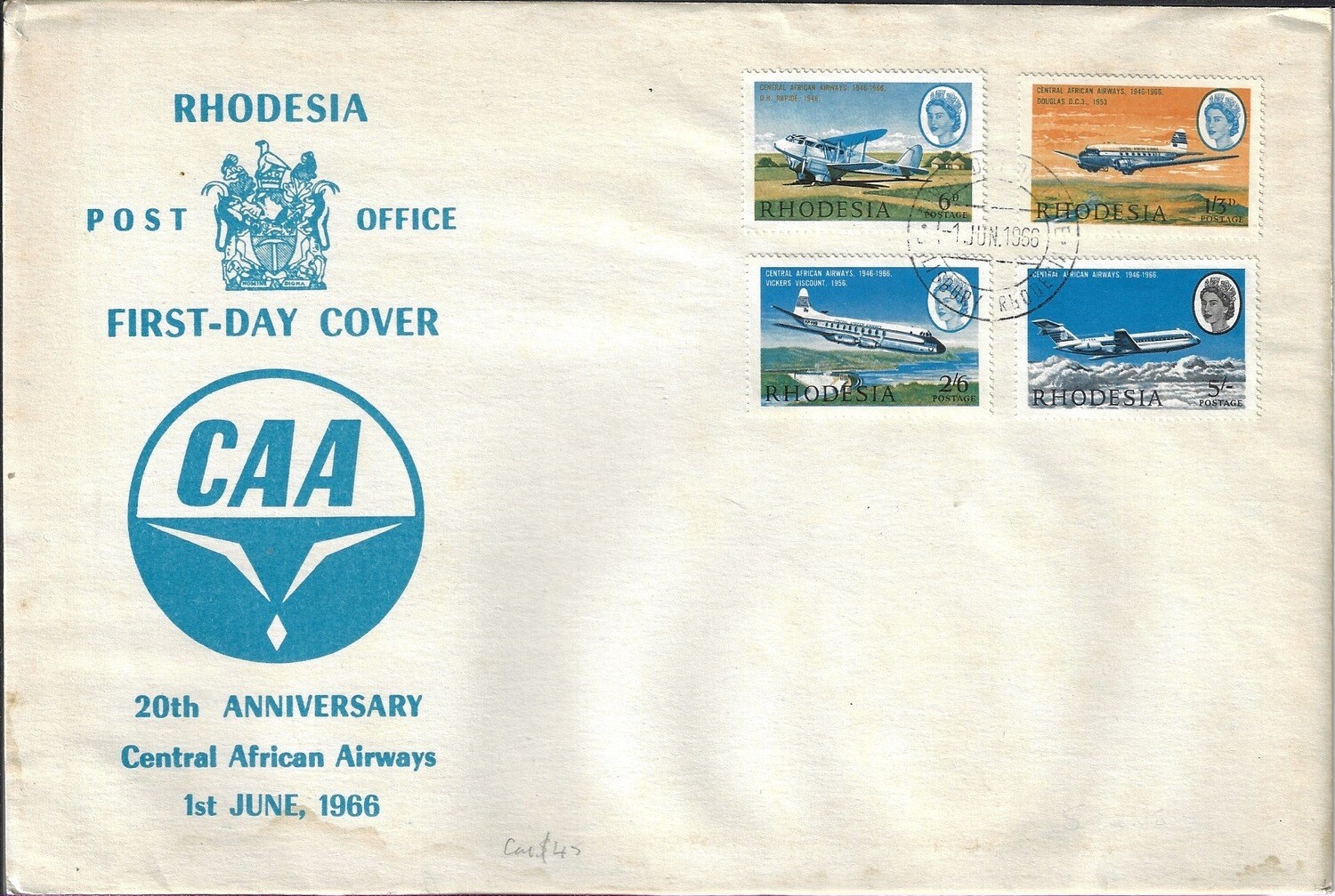 Central African Airways 20th Anniversary 1966