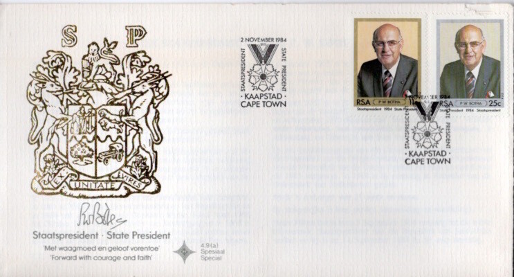 South Africa - P.W. Botha State President 1984