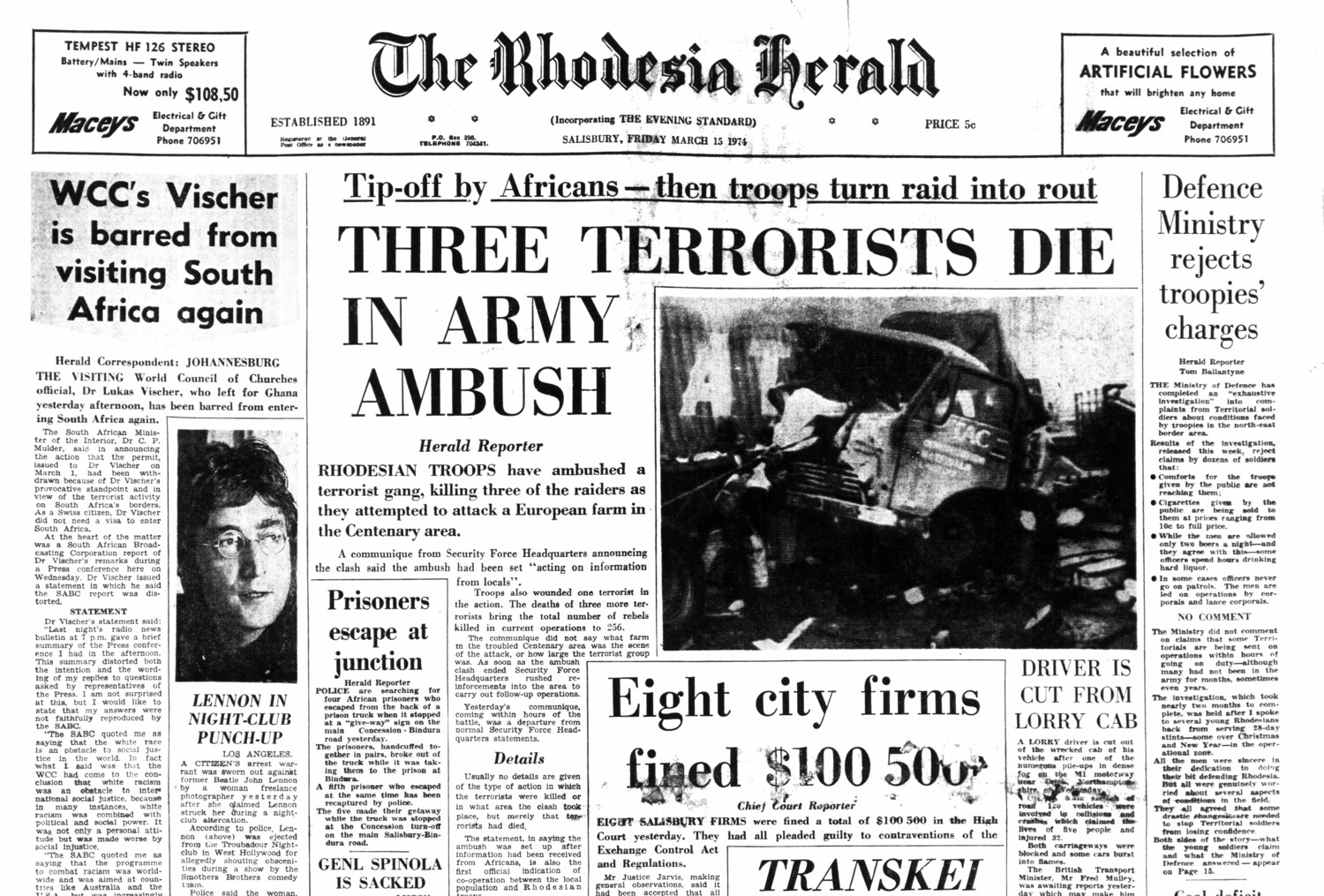 Rhodesia Herald - 15 March 1974