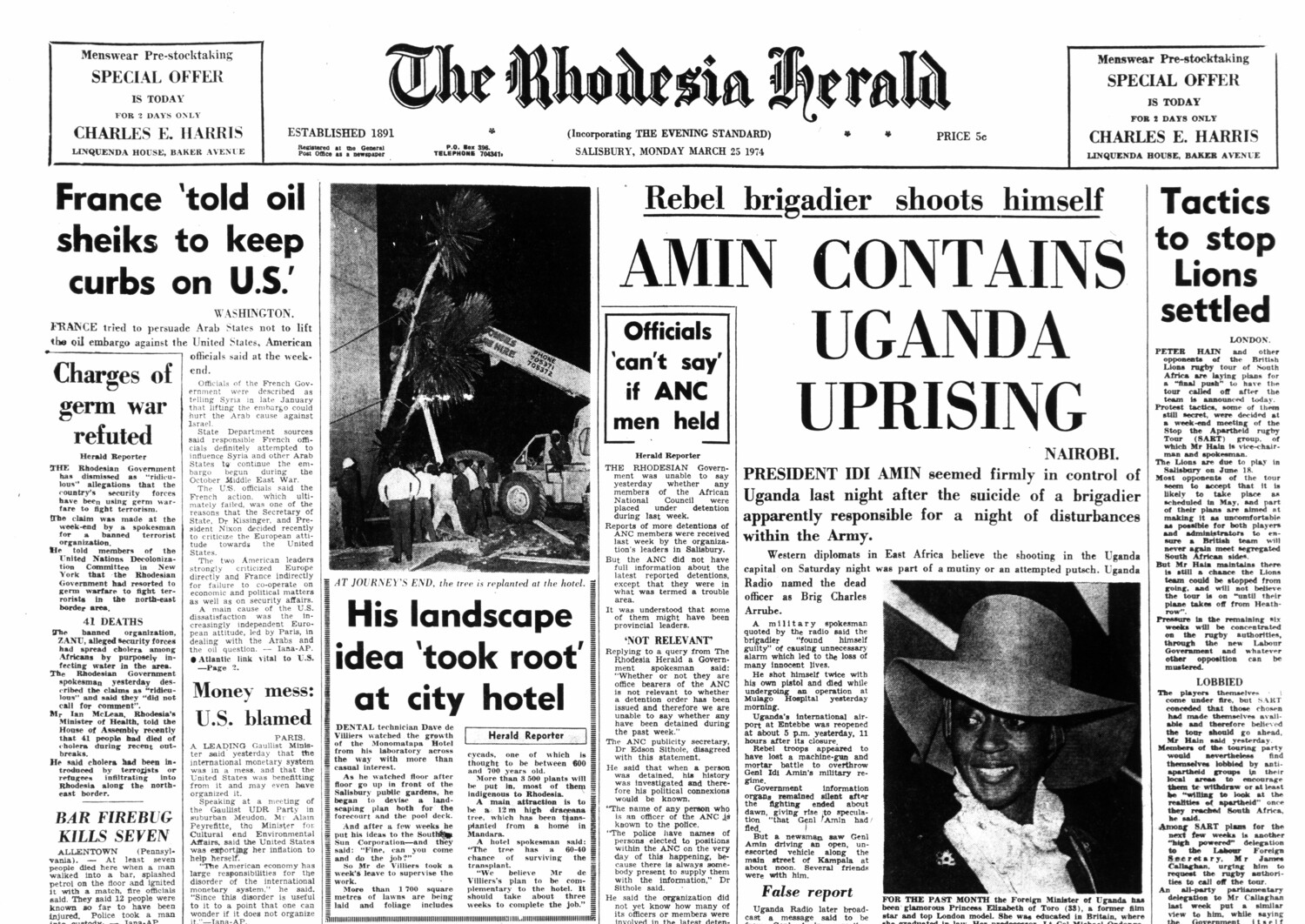 Rhodesia Herald - 25 March 1974