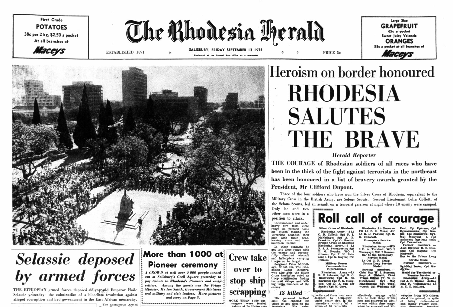 Rhodesia Herald - 13 September 1974