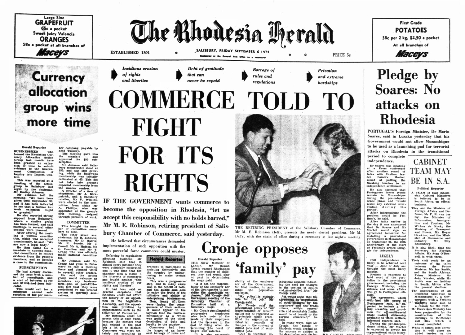 Rhodesia Herald - 6 September 1974