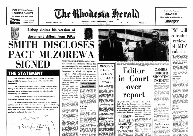 Rhodesia Herald - 27 September 1974
