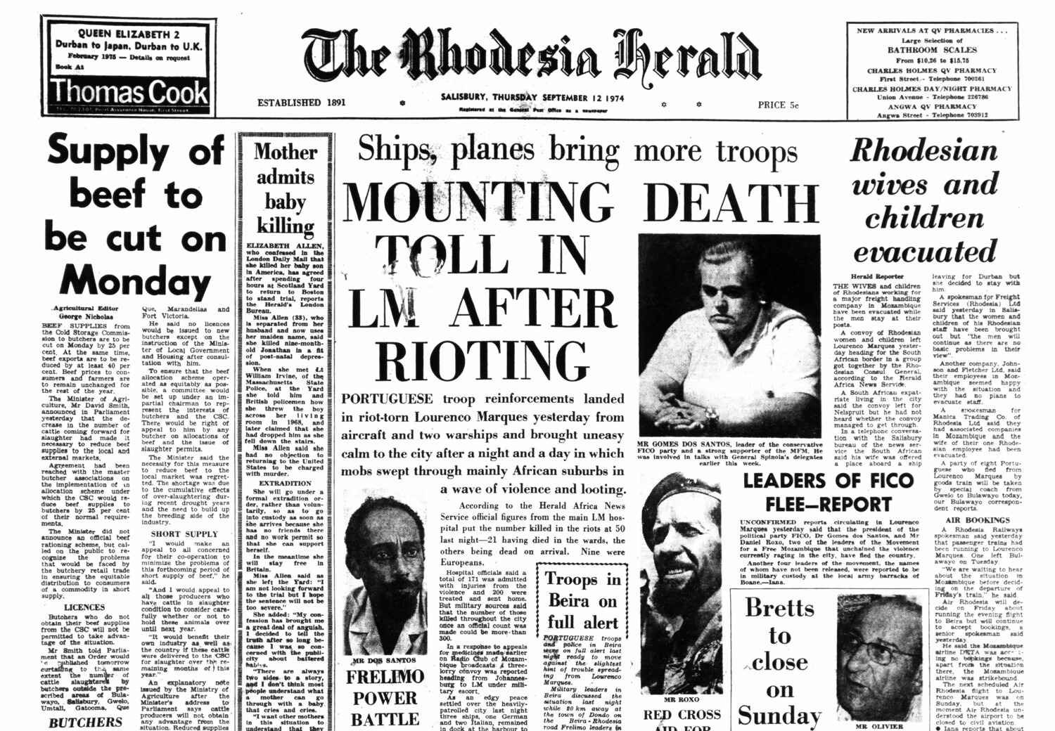 Rhodesia Herald - 12 September 1974