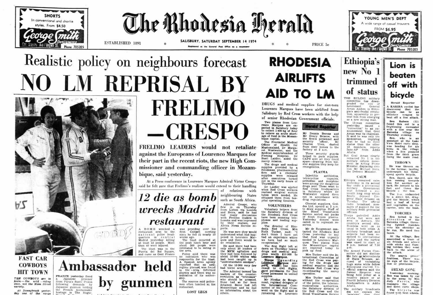 Rhodesia Herald - 14 September 1974