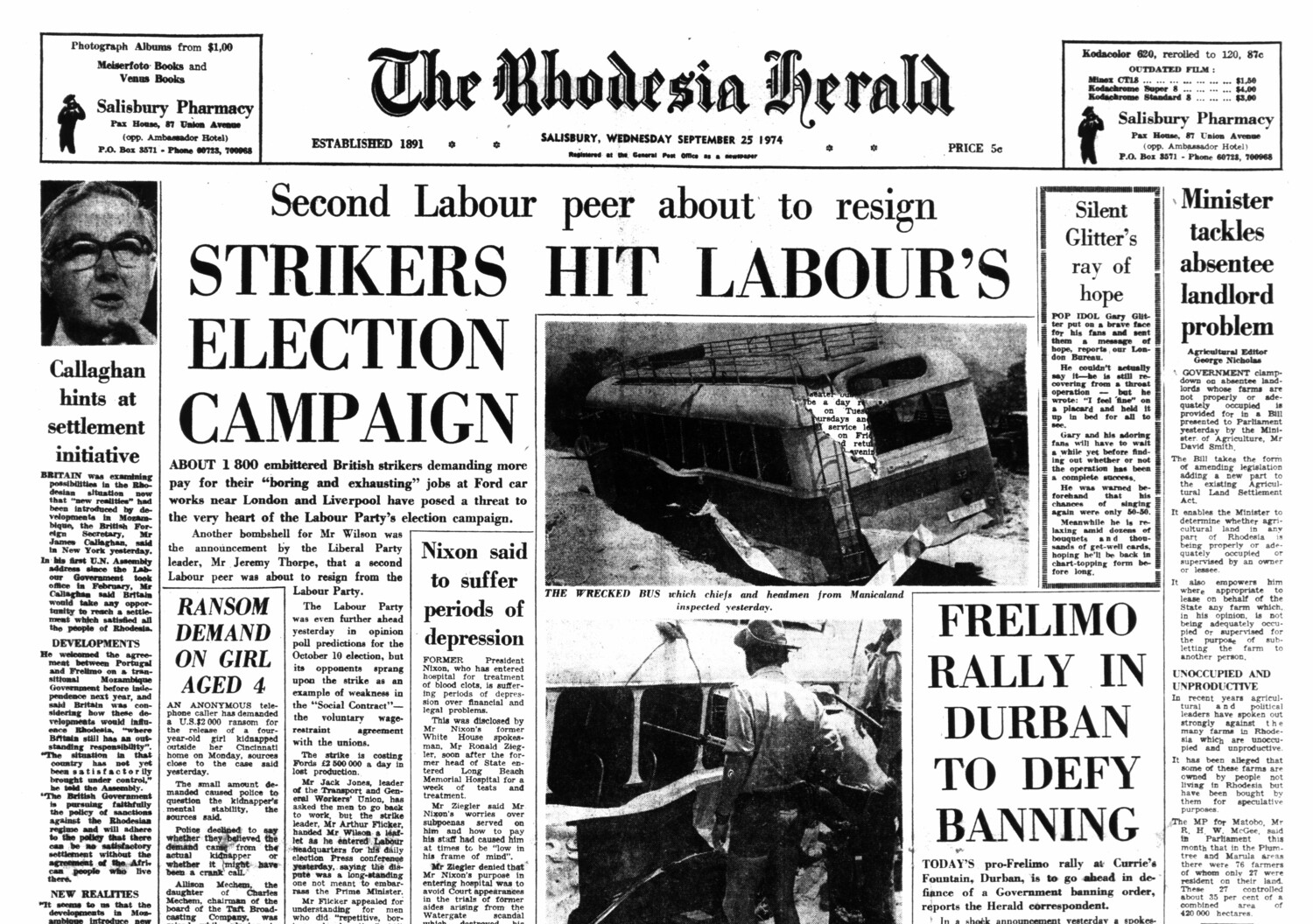 Rhodesia Herald - 25 September 1974