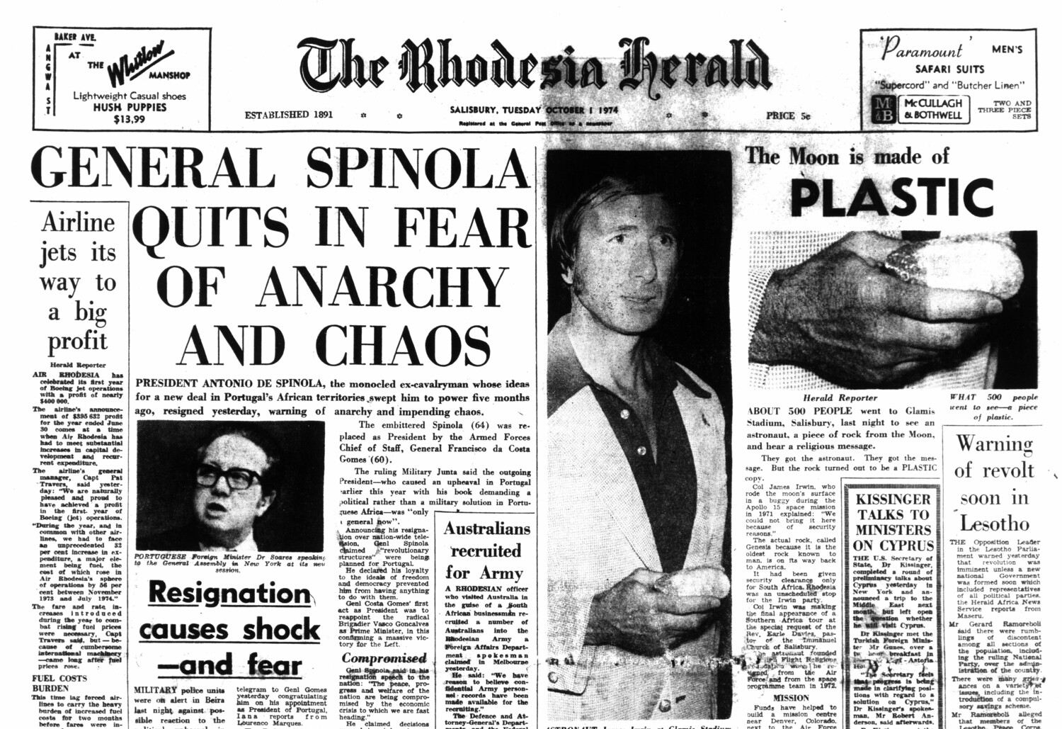 Rhodesia Herald - 1 October 1974