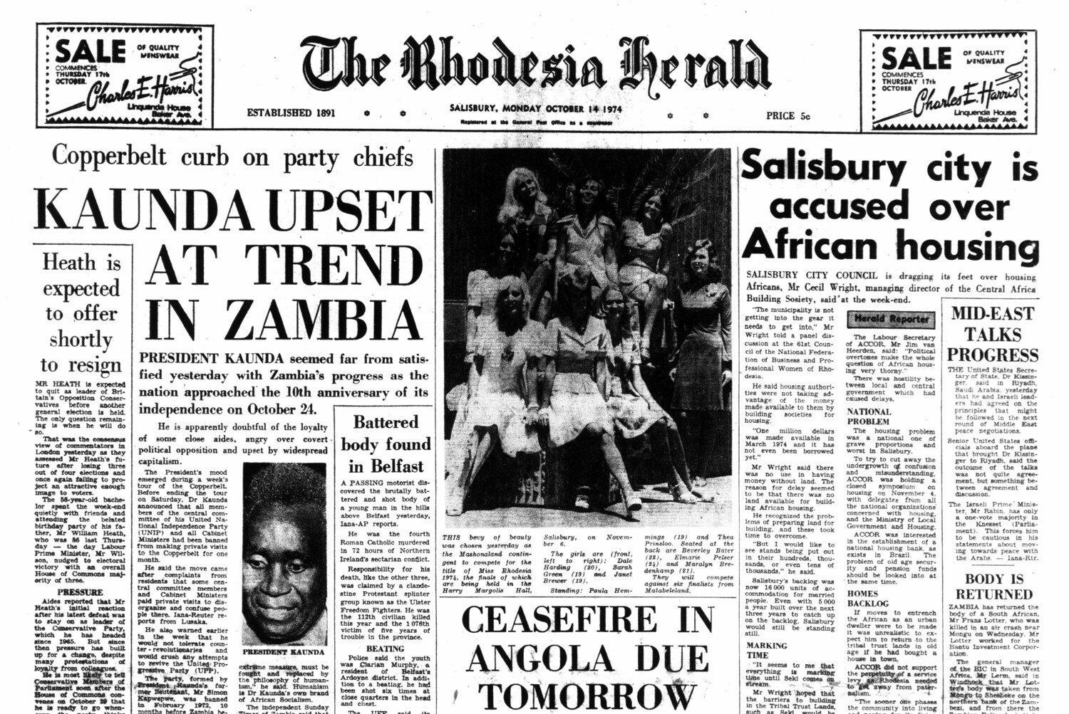 Rhodesia Herald - 14 October 1974