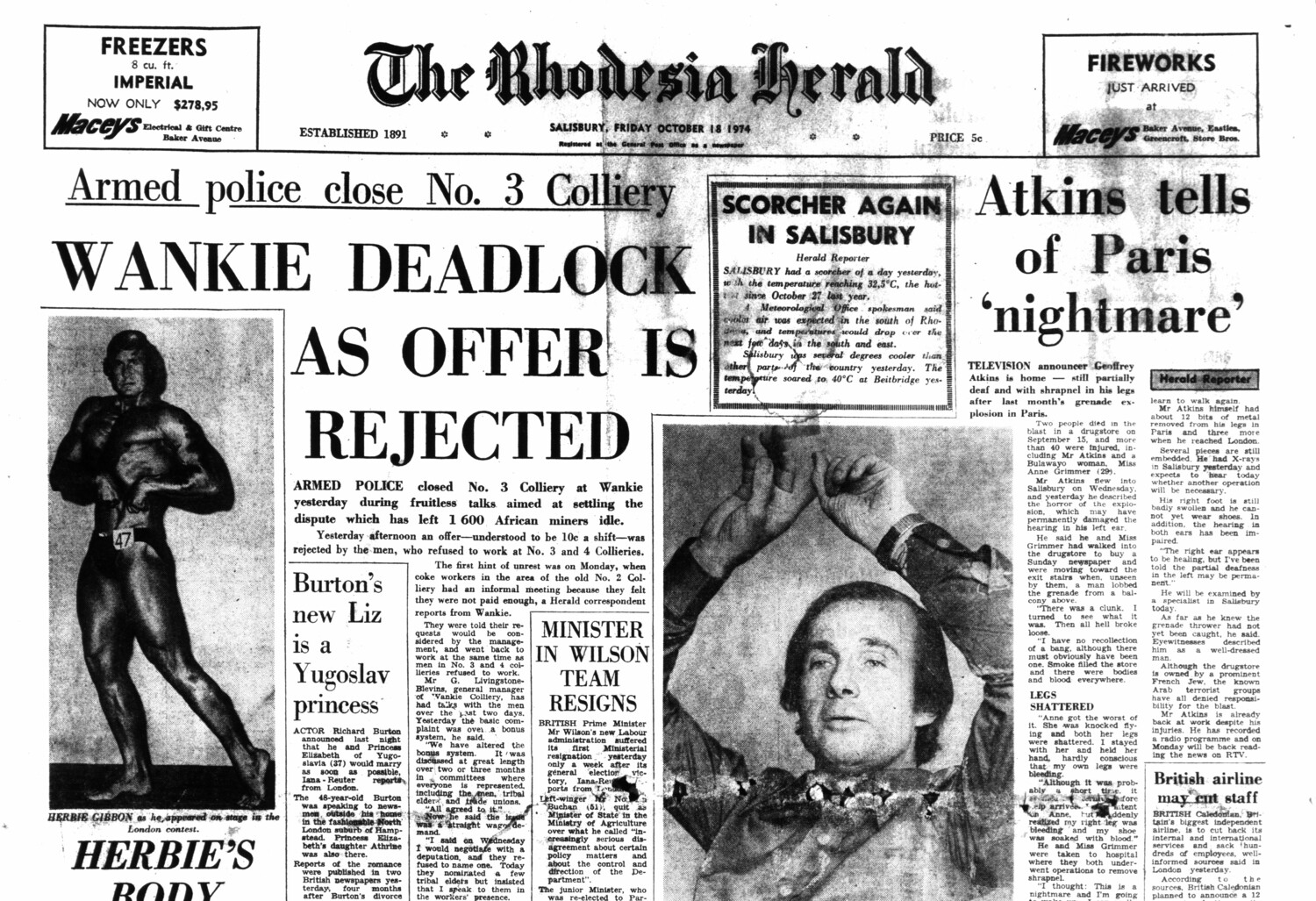 Rhodesia Herald - 18 October 1974