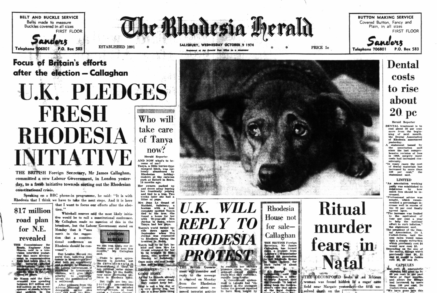 Rhodesia Herald - 9 October 1974
