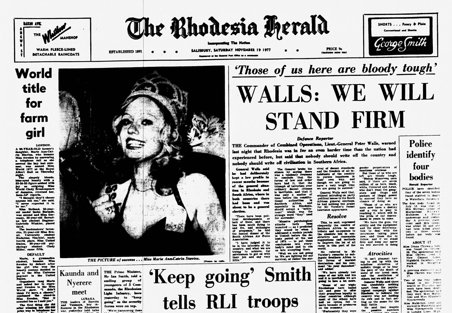 Rhodesia Herald -19 November 1977