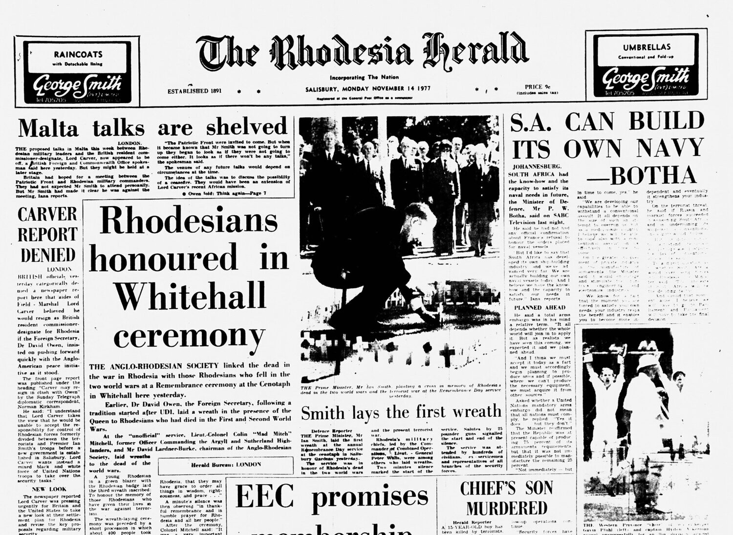 Rhodesia Herald -14 November 1977