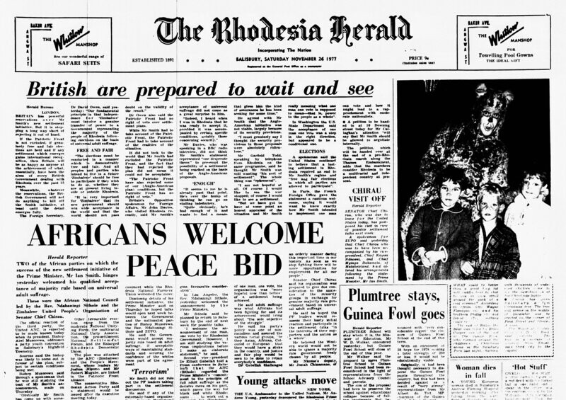 Rhodesia Herald -26 November 1977